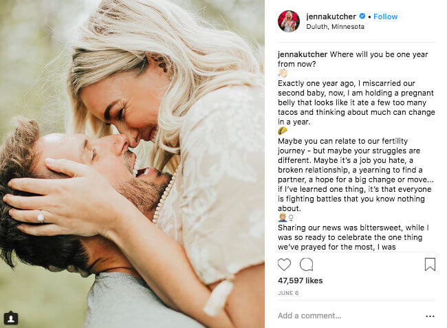 instagram engagement jenna kutcher profile